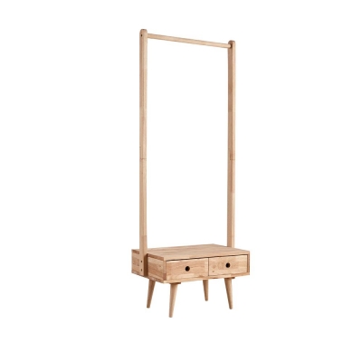 Κρεμάστρα ρούχων Nextdeco Natural μασίφ ξύλο Υ165,5x65x40εκ.