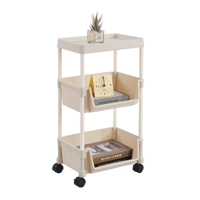 Τρόλεϊ- καλάθι Nextdeco Υ63x34x25εκ. πλαστικό μπεζ