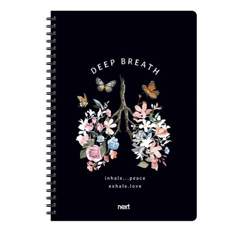Next trends deep breath τετράδιο σπιράλ 3 θέματα 105 φύλλα 21x29εκ.