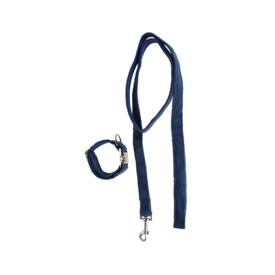 Λουράκι σκύλου με κολλάρο μπλε medium 31-41x2εκ. Λουράκι σκύλου με κολλάρο μπλε medium 31-41x2εκ.