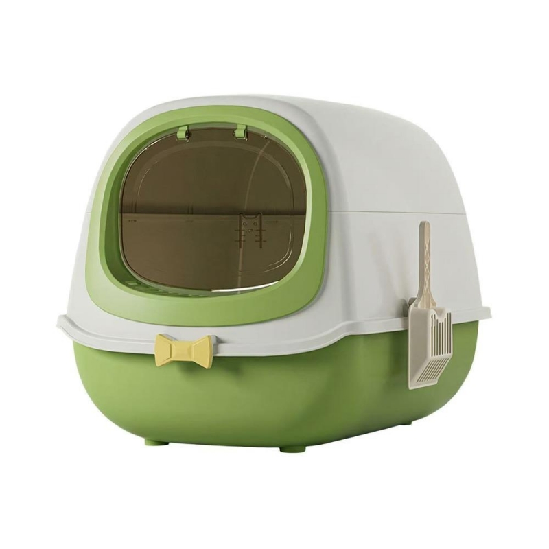 Τουαλέτα γάτας με καπάκι - πορτάκι πράσινη 52×39×40εκ. Τουαλέτα γάτας με καπάκι - πορτάκι πράσινη 52×39×40εκ.