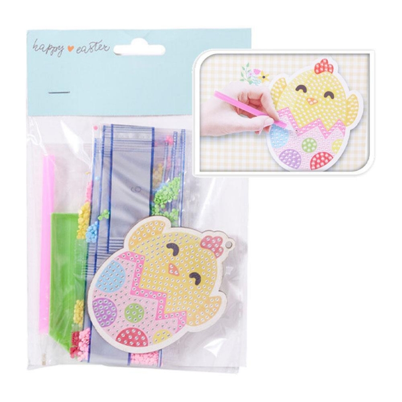 Κρεμαστό Πασχαλινό Diamond Painting κοτοπουλάκι