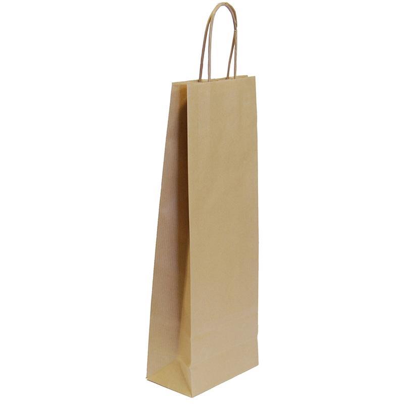 Next χάρτινη τσάντα κρασιού καφέ με στριφτό χερούλι Υ39x14x8εκ.