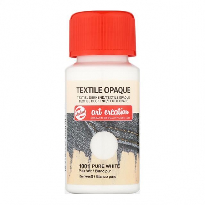 Talens χρώμα textile opaque 1001 pure white 50ml