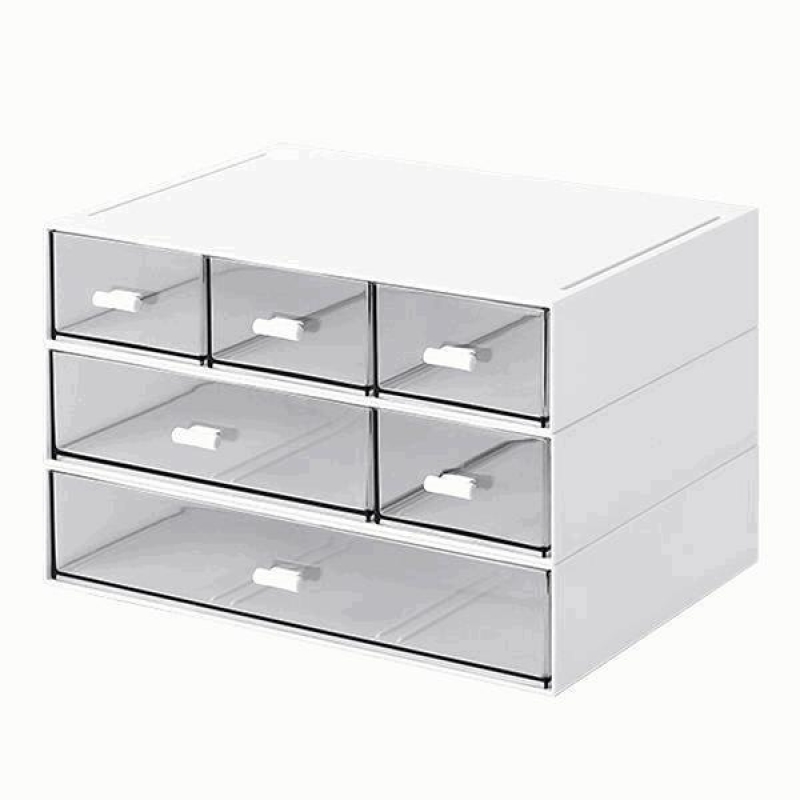 Organizer με 6 συρτάρια λευκό Y15x22,9x16,7εκ.