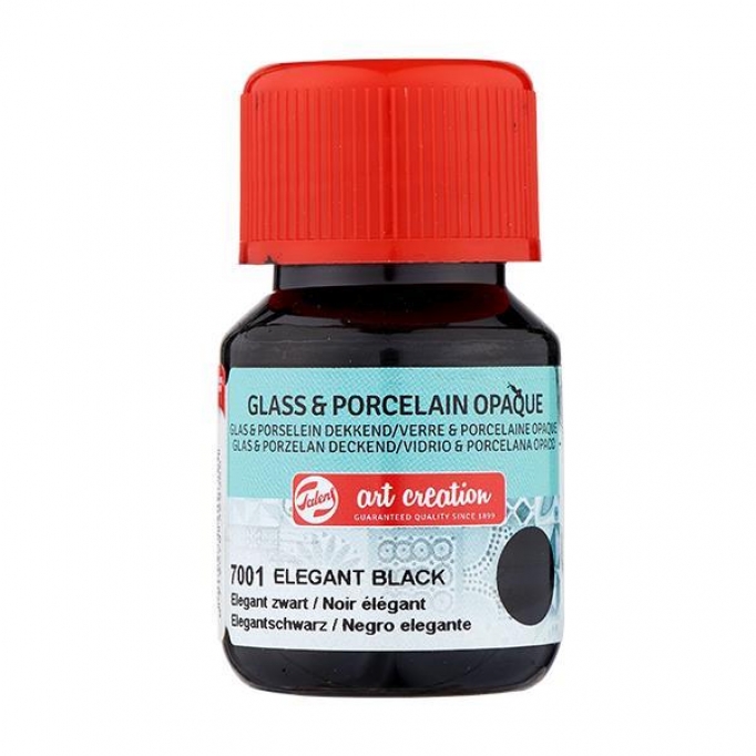 Talens χρώμα glass/porcelain opaque 7001 elegant black 30ml