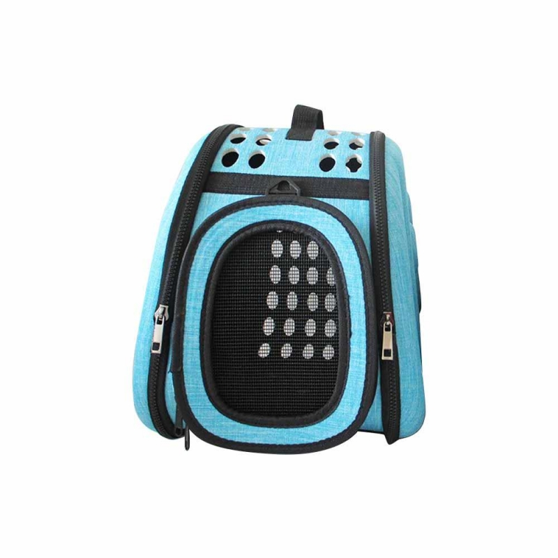 Τσάντα μεταφοράς κατοικιδίου πτυσσόμενη γαλάζια Υ42×32×28.5εκ.