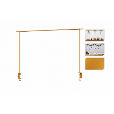 Μεταλλική κρεμάστρα για διακόσμηση τραπεζιού, μουσταρδί135-250εκ.