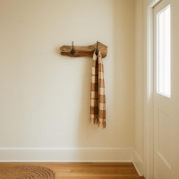 Κρεμάστρα τοίχου Nextdeco ξύλο teak μονός γάντζος Υ11×40×10εκ.