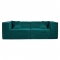 Compressed Nextdeco καναπές τριθέσιος κοτλέ πράσινος Υ63x208x101εκ.