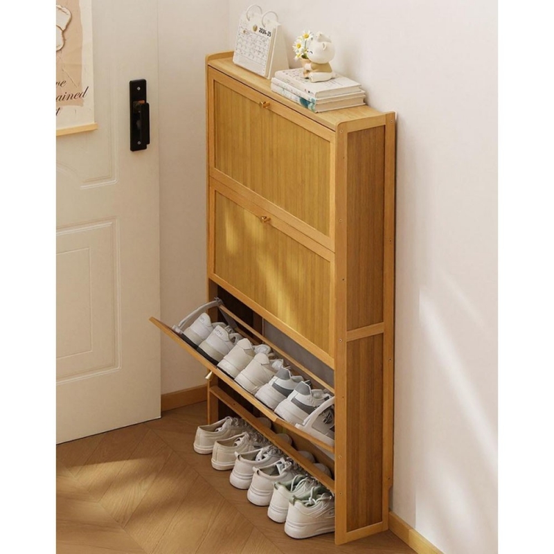 Παπουτσοθήκη με 3 πόρτες Nextdeco μπαμπού Υ120x70x17εκ. μεγάλη Παπουτσοθήκη με 3 πόρτες Nextdeco μπαμπού Υ120x70x17εκ. μεγάλη