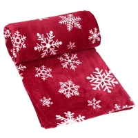 Xριστουγεννιάτικη κουβέρτα fleece, κόκκινη μονή 150x200εκ. Xριστουγεννιάτικη κουβέρτα fleece, κόκκινη μονή 150x200εκ.