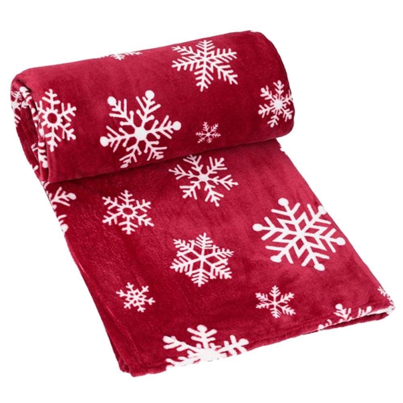 Xριστουγεννιάτικη κουβέρτα fleece, κόκκινη μονή 150x200εκ. Xριστουγεννιάτικη κουβέρτα fleece, κόκκινη μονή 150x200εκ.