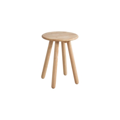 Σκαμπό Nextdeco Natural μασίφ ξύλο Υ46,5xØ34,5εκ.