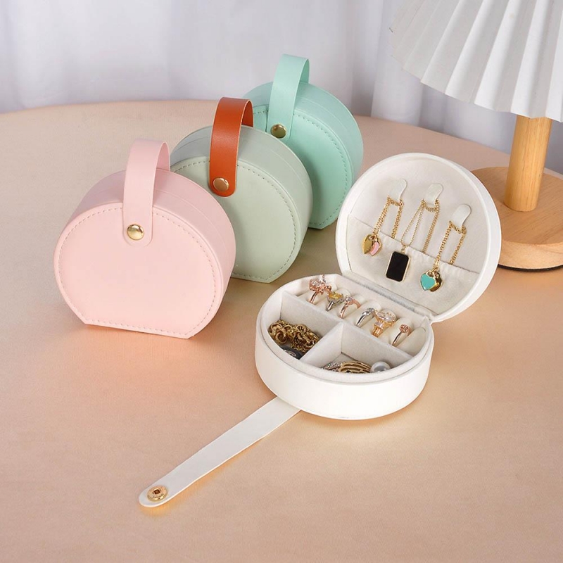 Θήκη κοσμημάτων μικρή πράσινη PU Υ5x10x9εκ.