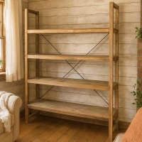 Ραφιέρα Nextdeco ανακυκλωμένο ξύλο teak - mahoni Υ200xM185xΠ39εκ