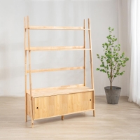 Ραφιέρα επιπλο TV Nextdeco Natural μασίφ ξύλο Υ180x120x37,5εκ.