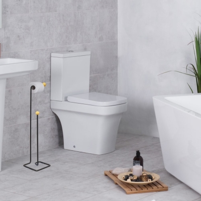 Χαρτοθήκη επιδαπέδια μαύρη Υ56x14.5x14.5εκ.