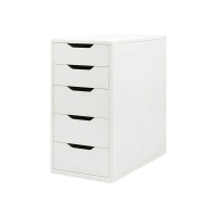 Συρταριέρα 5 συρταριών  Nextdeco MDF λευκή Υ70×58×36εκ.