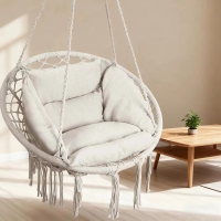 Αιώρα κρεμαστή στρογγυλή Nextdeco με μαξιλάρι Υ133x80x60εκ