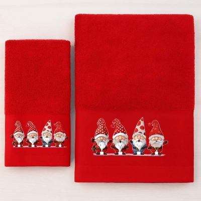 Σετ χριστουγεννιάτικες πετσέτες Santa Claus 100% βαμβάκι πεννιε 500gsm Σετ χριστουγεννιάτικες πετσέτες Santa Claus 100% βαμβάκι πεννιε 500gsm