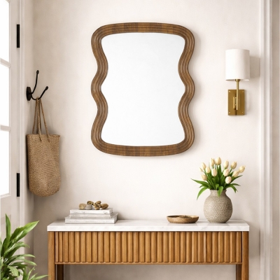 Καθρέφτης τοίχου Nextdeco φυσικό PVC 80x60εκ.