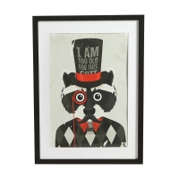 Κορνίζα τοίχου ξύλινη μαύρη με ακρυλικό τζάμι 60x40εκ.