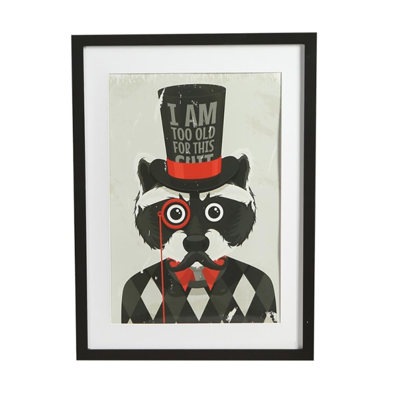 Κορνίζα τοίχου ξύλινη μαύρη με ακρυλικό τζάμι 60x40εκ.