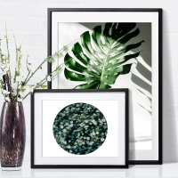 Κορνίζα τοίχου ξύλινη μαύρη με ακρυλικό τζάμι 60x40εκ.