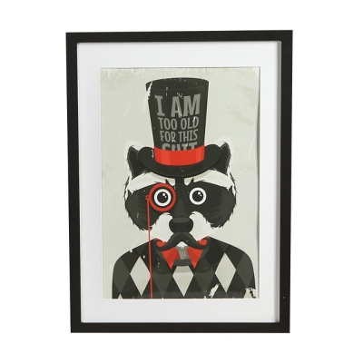 Κορνίζα τοίχου ξύλινη μαύρη με ακρυλικό τζάμι Υ40x30εκ.