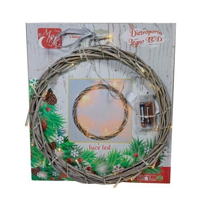 Χριστουγεννιάτικο φωτιζόμενο στεφάνι με 20 λαμπάκια Led Ø30εκ. Χριστουγεννιάτικο φωτιζόμενο στεφάνι με 20 λαμπάκια Led Ø30εκ.