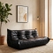 Καναπές τριθέσιος Nextdeco Togo eco leather μαύρο Υ70x174x102εκ.