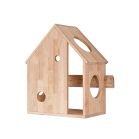 Σπιτάκι γάτας Nextdeco Natural μασίφ ξύλο Υ59x45x27εκ.