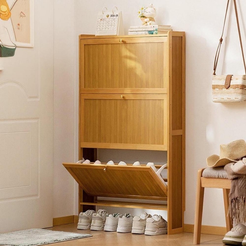 Παπουτσοθήκη με 3 πόρτες Nextdeco μπαμπού Υ120x50x17εκ. μικρή Παπουτσοθήκη με 3 πόρτες Nextdeco μπαμπού Υ120x50x17εκ. μικρή