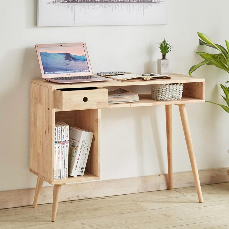 Γραφείο Nextdeco Natural μασίφ ξύλο Υ77x100x40εκ.