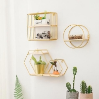 Ράφι επιτοίχιο Nextdeco minimal εξάγωνο χρυσό Υ25x25x12εκ. Ράφι επιτοίχιο Nextdeco minimal εξάγωνο χρυσό Υ25x25x12εκ.