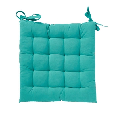 Μαξιλάρι καρέκλας τετράγωνο με δεσίματα πράσινο 40×40εκ.