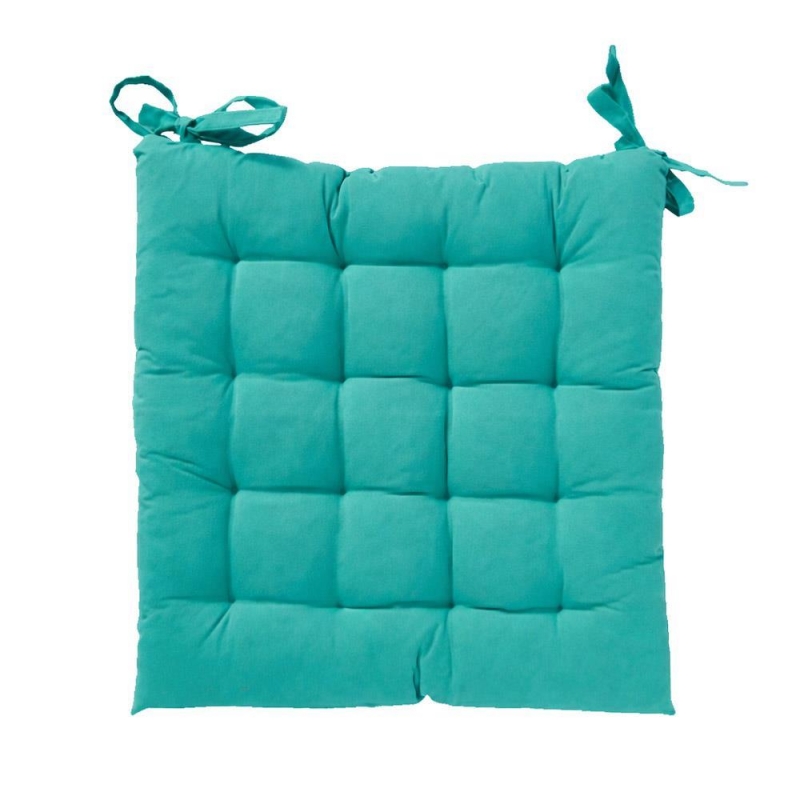 Μαξιλάρι καρέκλας τετράγωνο με δεσίματα πράσινο 40×40εκ.