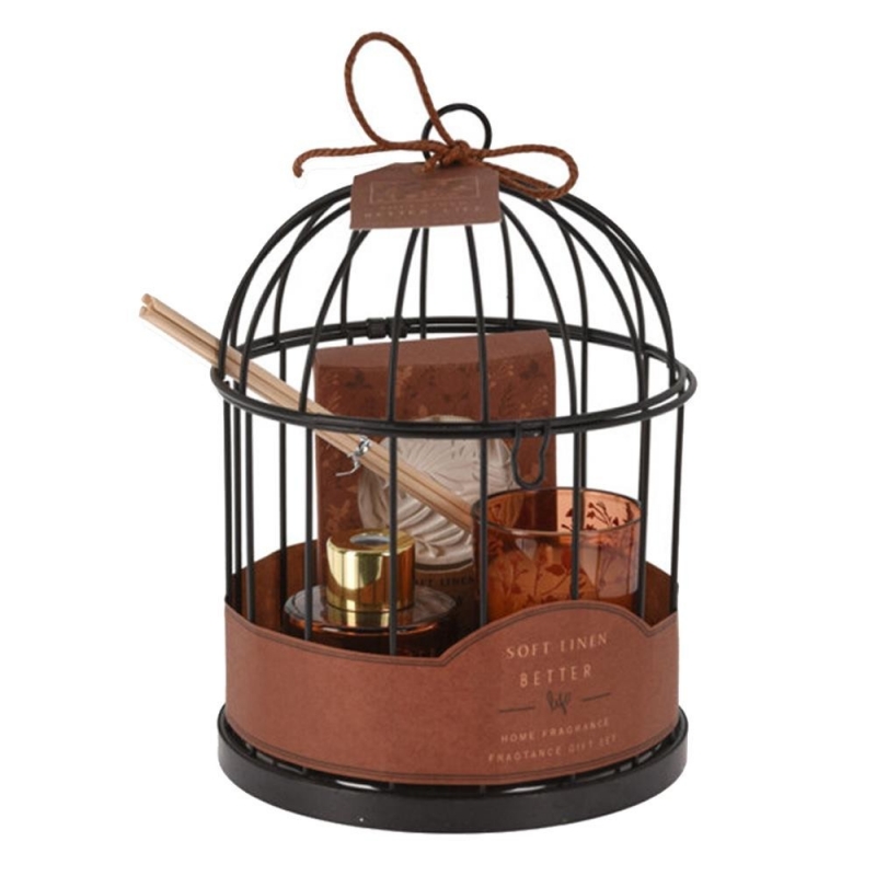Αρωματικό Soft Linen σετ 5 τεμαχίων σε μεταλλικό κλουβί Ø14x20εκ. Αρωματικό Soft Linen σετ 5 τεμαχίων σε μεταλλικό κλουβί Ø14x20εκ.