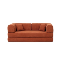 Compressed Nextdeco καναπές-κρεβάτι πορτοκαλί 200x100x75εκ. Compressed Nextdeco καναπές-κρεβάτι πορτοκαλί 200x100x75εκ.