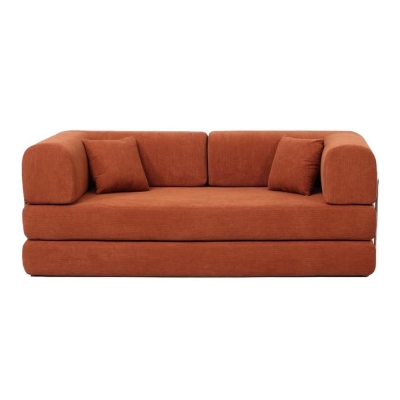 Compressed Nextdeco καναπές-κρεβάτι πορτοκαλί 200x100x75εκ.
