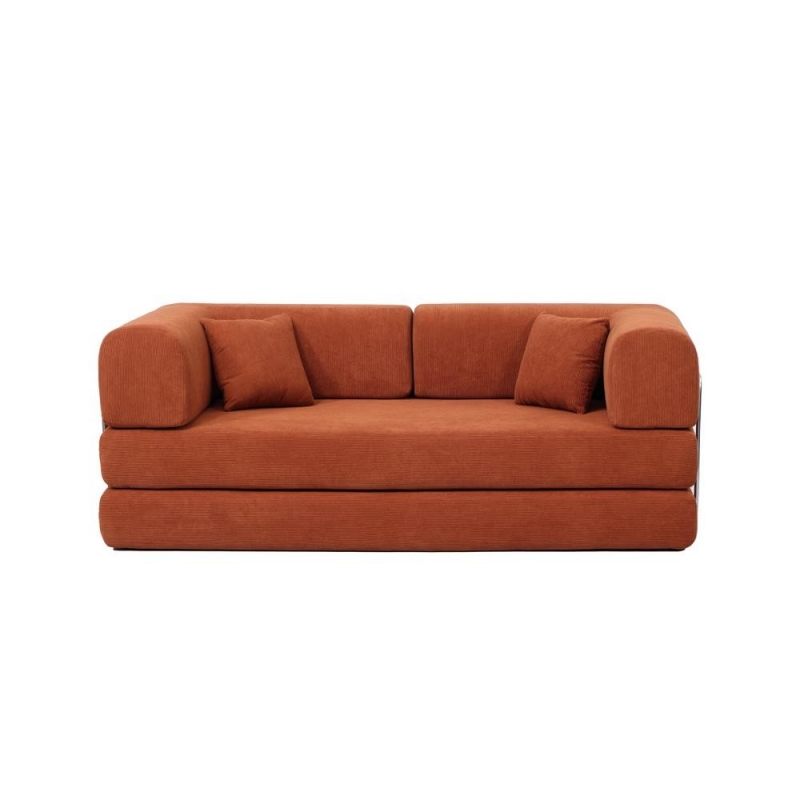 Compressed Nextdeco καναπές-κρεβάτι πορτοκαλί 200x100x75εκ. Compressed Nextdeco καναπές-κρεβάτι πορτοκαλί 200x100x75εκ.