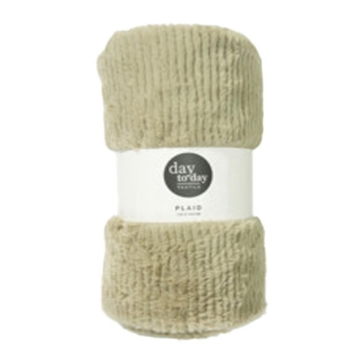 Κουβέρτα γούνινη υφή λαδί 150x125εκ. Κουβέρτα γούνινη υφή λαδί 150x125εκ.