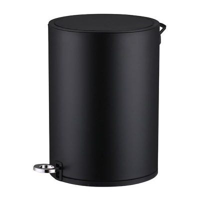 Κάδος απορριμάτων με πεντάλ 6lt στρογγυλό μαύρο ματ Κάδος απορριμάτων με πεντάλ 6lt στρογγυλό μαύρο ματ