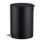 Κάδος απορριμάτων με πεντάλ 6lt στρογγυλό μαύρο ματ