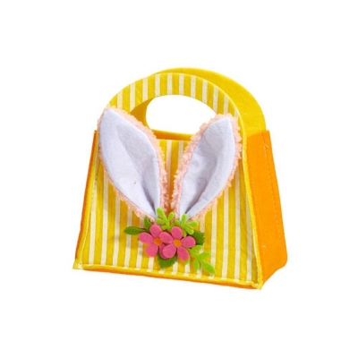 Τσάντα με αυτιά λαγού τσόχινη κίτρινη 15,5×7×16εκ. Τσάντα με αυτιά λαγού τσόχινη κίτρινη 15,5×7×16εκ.