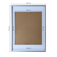 Κορνίζα τοίχου μεταλλική ασημί με ακρυλικό τζάμι 70x50εκ. Κορνίζα τοίχου μεταλλική ασημί με ακρυλικό τζάμι 70x50εκ.