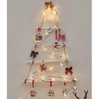 Φωτιζόμενη γιρλάντα χριστουγεννιάτικη ασημί 5εκ. x 5μ.