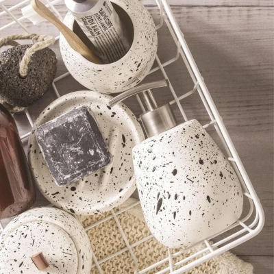 Σετ αξεσουάρ μπάνιου 3 τμχ κεραμικό κρεμ Σετ αξεσουάρ μπάνιου 3 τμχ κεραμικό κρεμ