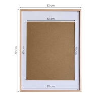 Κορνίζα τοίχου μεταλλική ροζ-χρυσή με ακρυλικό τζάμι 70x50εκ.